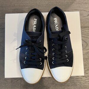 MEN'S PRADA STRATUS SNEAKERS SHOES NAVY BLUE